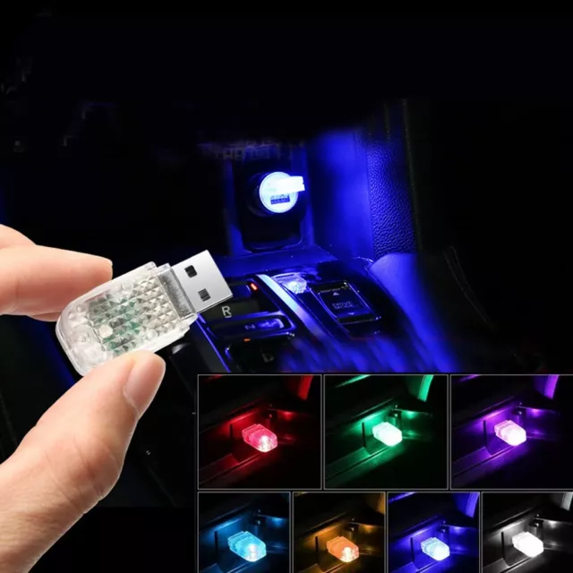 Luce al neon LED RGB USB auto interna atmosfera lampada ambiente decorazione luc