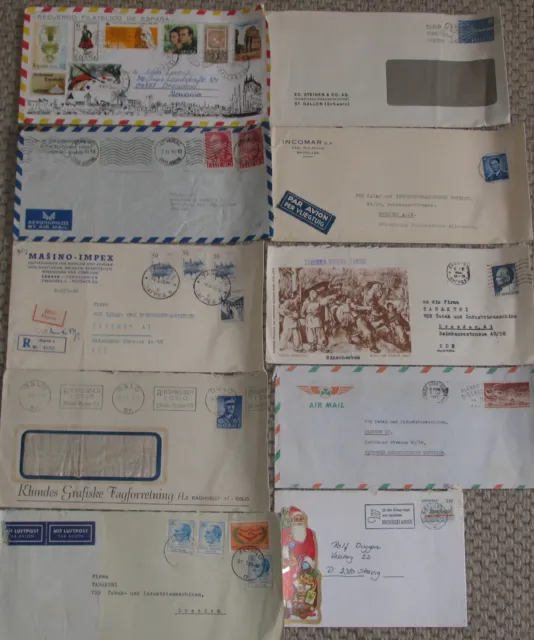 10 Stück Briefe aus Europa mit Briefmarken Sammlung Lot Konvolut LOT09787