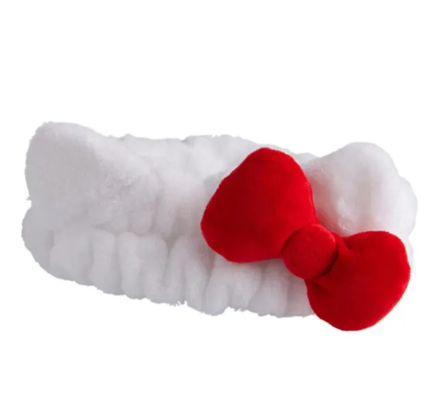 The Creme Shop Hello Kitty Plush Spa Headband Red Bow