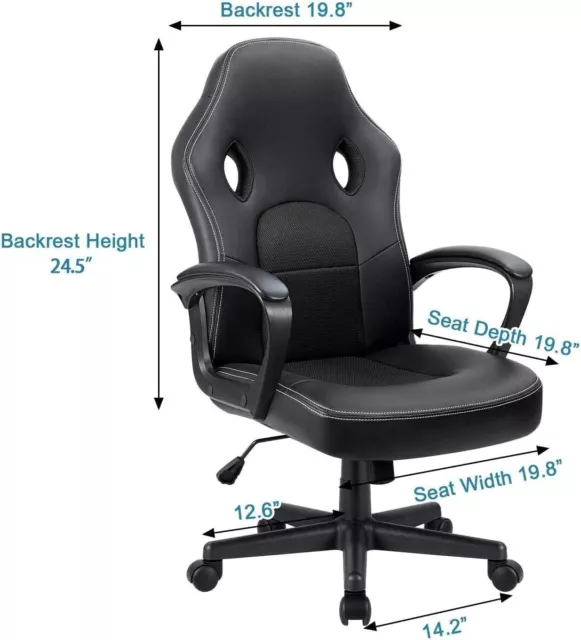 Comfy Gaming Chair Breathable Computer Chair with Lumbar Support Reclining Chair 3