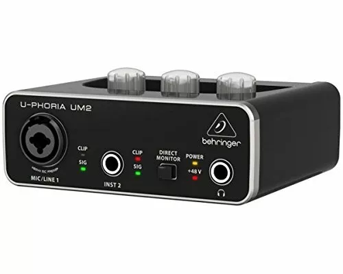 U-PHORIA USB Audio Interface Recording Microphone Instrument Equipment UM-2 NEW