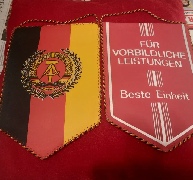 Wimpel DDR Für Vorbildliche Leistungen Beste  Einheit  Fahne