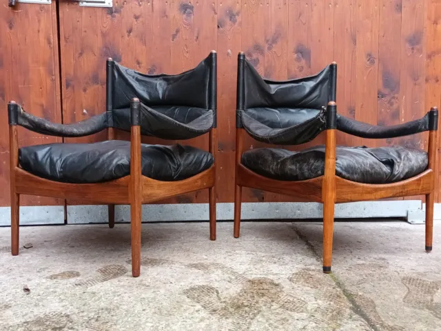 Modus Sessel Vintage 60er Danish Palisander Easy Chair Kristian Solmer Vedel 1/2