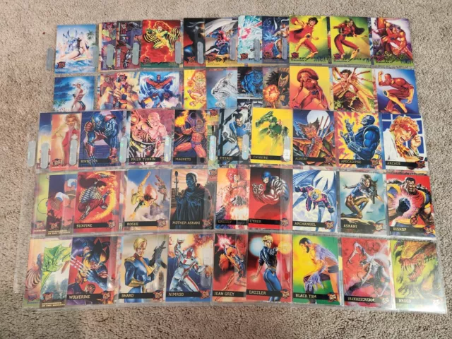 X-Men 1995 Fleer Ultra Completo Juego Base #1-150 Marvel Cards! Casi nuevo como nuevo +