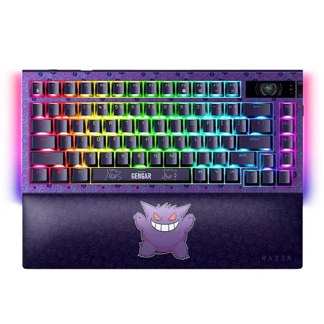 Pokemon Keyboard Razor RAZER X POKÉMON Gengar Wireless Mechanical Keyboard + Wrist Rest Combo ...