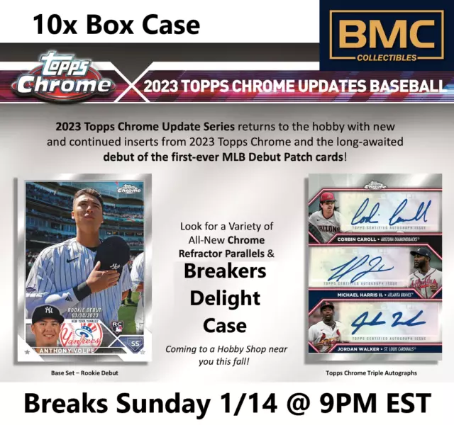 ONEIL CRUZ 2023 Topps Chrome Update Breakers Delight Case Break 1 0.