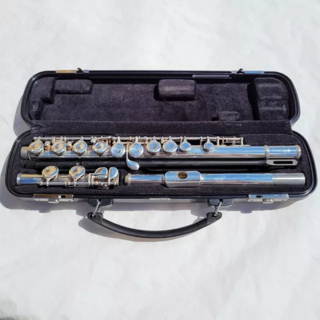 Yamaha Advantage 200AD Silver Flute With Hard Case Ready to Play Flute
