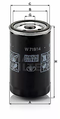 MANN-FILTER Ölfilter (W 719/14) für CHRYSLER Voyager / Grand III JEEP Cherokee