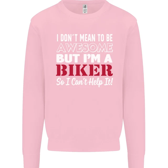 Felpa da uomo moto I Dont Mean to Be but Im a Biker 12