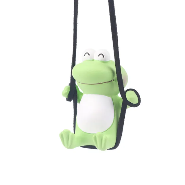 Anime Gypsum Swing Frog Car Interior Decoration Cute Frog Pendant For Auto ReaDC