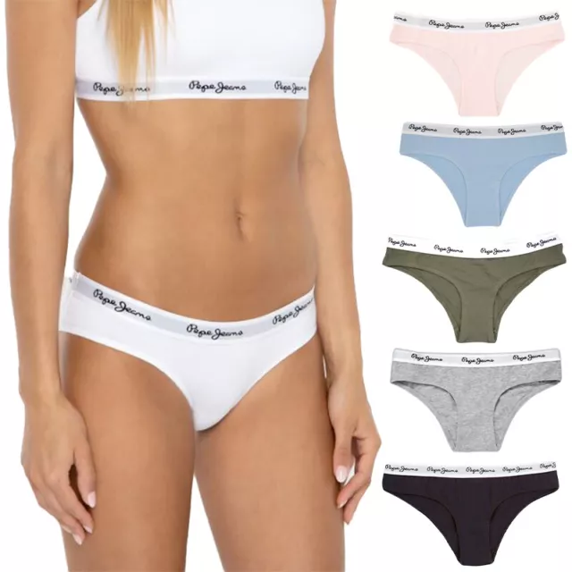 Pepe Jeans Womens Bikini Briefs Ladies Cotton Panties 1X Stretch Underwear XS-L
