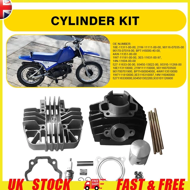 Yamaha PW80 Complete Top End Rebuild Kit Cylinder Head Piston Rings 1983-2006 | UK Yamaha PW80 Complete Top End Rebuild Kit Cylinder Head Piston Rings 1983-2006 | UK