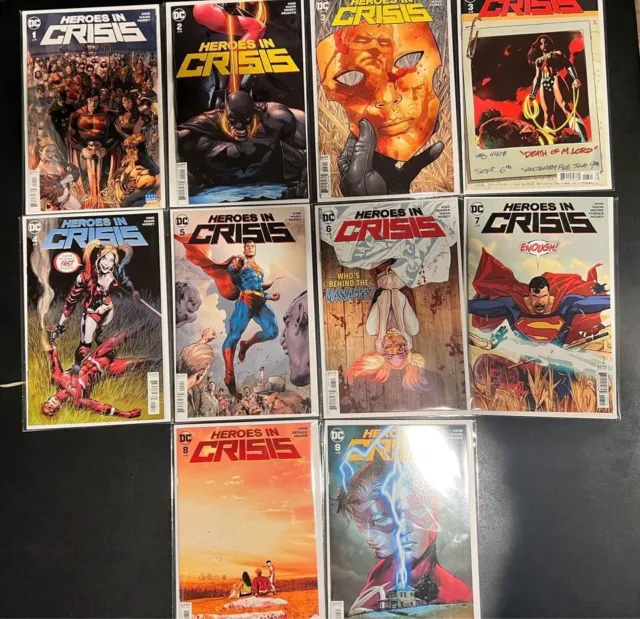 Heroes In Crisis #1-9 Complete Set Lot of 10 DC Comics 2018