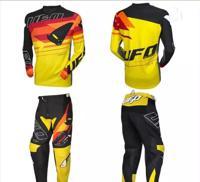 Complet Combinaison UFO Cross Enduro Trial Atv MTB Maillon + Pant Joints Noir