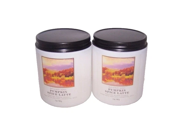 Bath & Body Works Pumpkin Spice Latte Scented Jar Candle Lot of 2