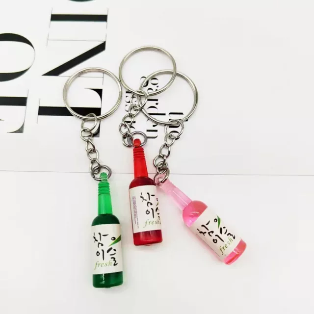 Soju Cans Keyring Simulation Trinket Soju Cans Keychain Car Key Accessories