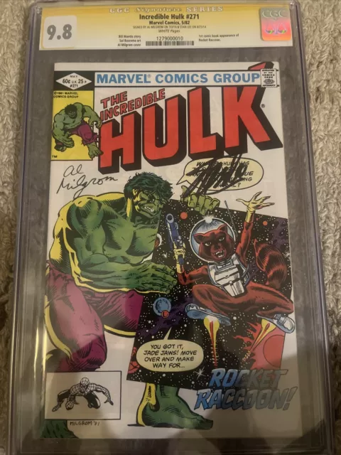 Incredible Hulk #271 Cgc 9.8 Wp 1St Comic App Rocket Raccoon Hot Key
