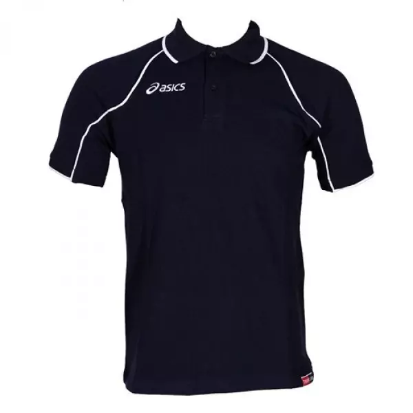 ASICS Men's Polo Shirt Sports Running Sunday S/S Navy Top - New