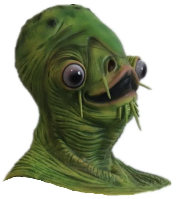 Novelty Halloween Horror Catfish Cosplay Mask with Gloves Costume Green