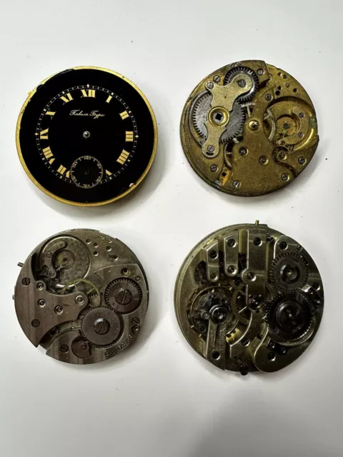 Rare Pavel Buhre and other pocket watch movements for parts