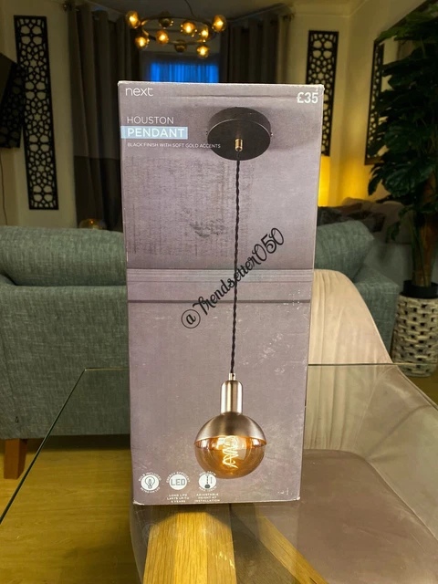 New Next Houston Pendant Ceiling Light Chandelier £35 Home Decor Brass Feature