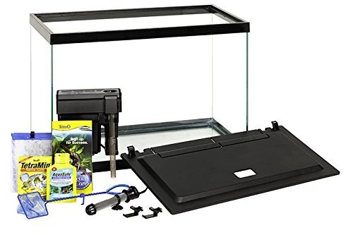 ColorFusion Aquarium 20 Gallon Fish Tank Kit, Includes LED Lighting and Decor