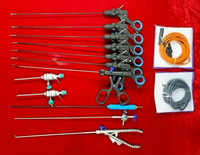 14pc Laparoscopique Chirurgie Set 3mmx260mm Réutilisable Endoscopie Instruments