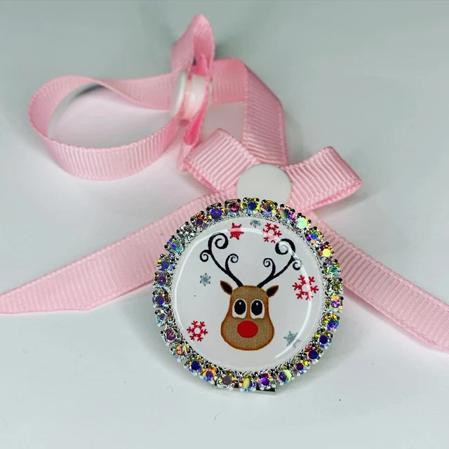 Navidad Mi primer bebé ficticio clip chupete rosa azul baby shower regalo niñas niños