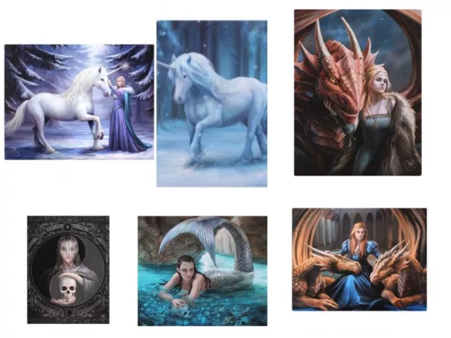 Varie targhe da parete in tela Anne Stokes fate draghi unicorni HALLOWEEN