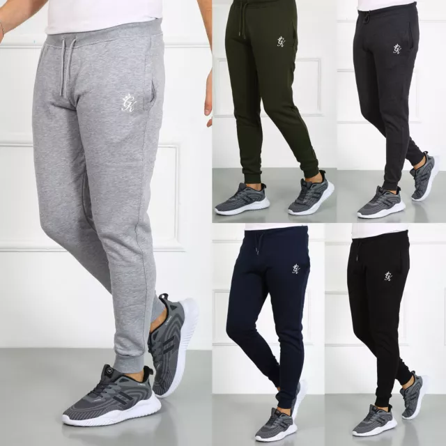 Gym King Mens Fleece Slim Joggers Designer Jogging Tracksuit Bottoms Sweat Pants