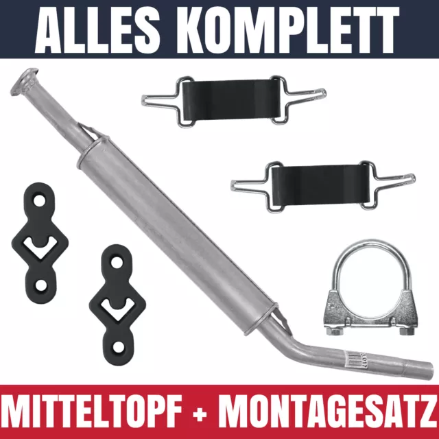 Auspuff Mitelltopf Mittelschalldämpfer Montagesatz für Lada Niva 4x4 1.7i