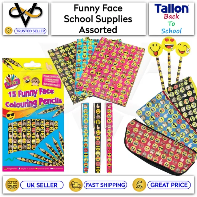 Tallon Back To School Funny Faces Assorted Stationery & School Supplies