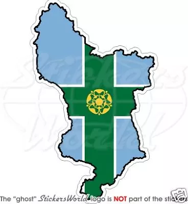 DERBYSHIRE County Map-Flag, Vinyl Sticker, Bumper Decal