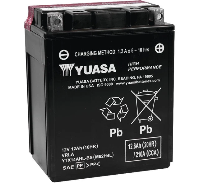 Yuasa Battery Ytx14Ahl-Bs Yuasa Battery Yuam62H4L Battery Maintanance Free