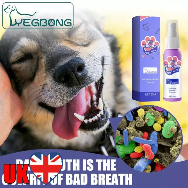 60ml Cat Dog Breath Cleaner Swallowable Pet Cat Oral Odor Removers Pet Products