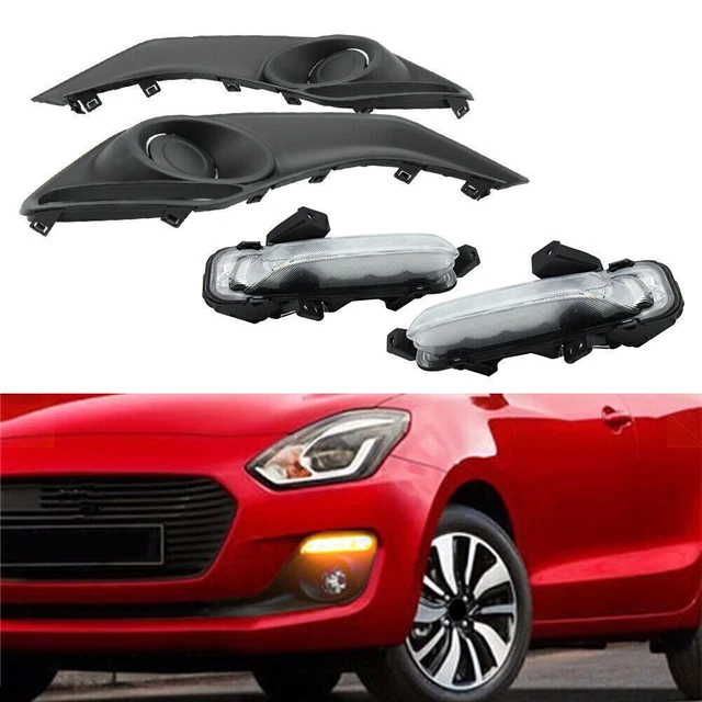 Luci di marcia diurna LED luce diurna indicatore ambra bianca per Suzuki Swift 2017-2022