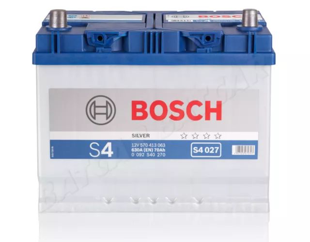 Autobatterie BOSCH 12V 70Ah 630 A/EN S4 027 70 Ah TOP ANGEBOT SOFORT & NEU 2