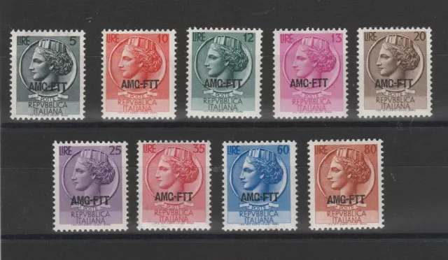 1953-54 Trieste A Amg-Ftt Italy Turrita 9 V New MNH MF54246