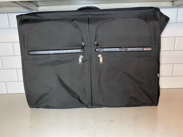 TUMI Black Ballistic Nylon Bi-fold Garment Bag Luggage