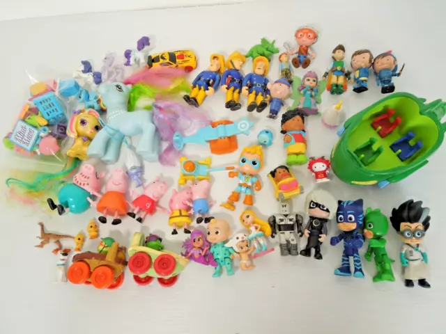 Mixed Bundle of Action Figures / Toys: MLP, PEPPA PIG, PJ MASK, FIREMAN SAM etc