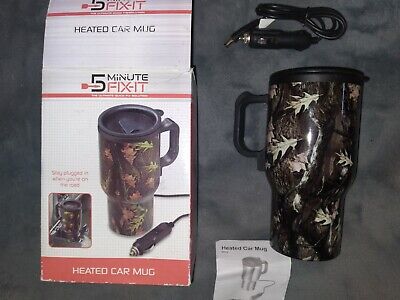 5 Minute Fix-It Heated Car Travel Mug Camouflage BRAND NEW FREE SHIPPING!