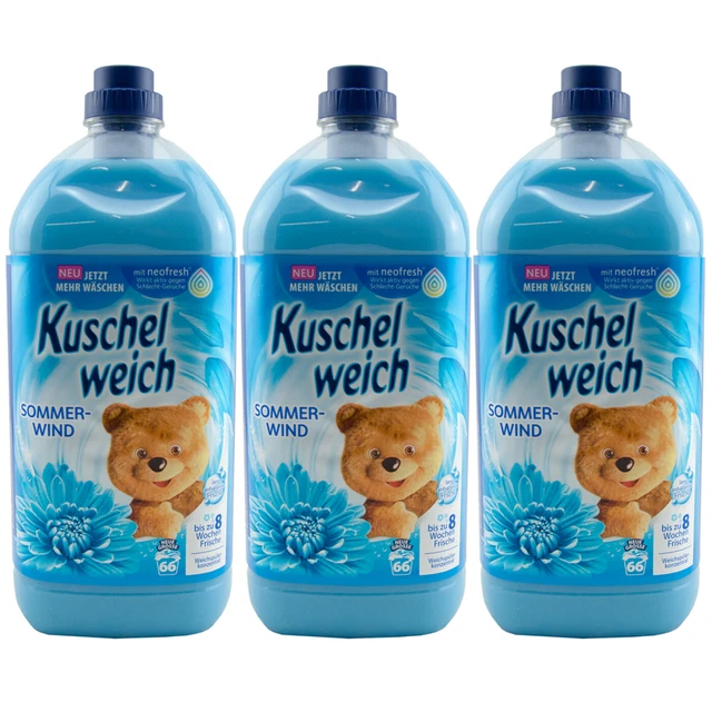 Kuschelweich Fabric Softener Summer Wind 3 X 67.6oz - 66 Wl - To 8 Weeks