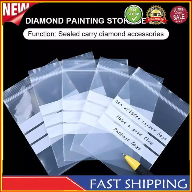 100pcs/lot Bead Storage Organizer Recloseable Writable Self Sealing Kits 5x7cm