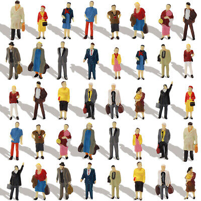 40pcs Model Trains HO Scale 1:87 Standing People Figure 20 Different Poses