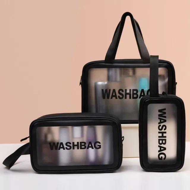 Large Capacity Cosmetic Makeup Bags Portable Transparent Travel Toiletry Bag