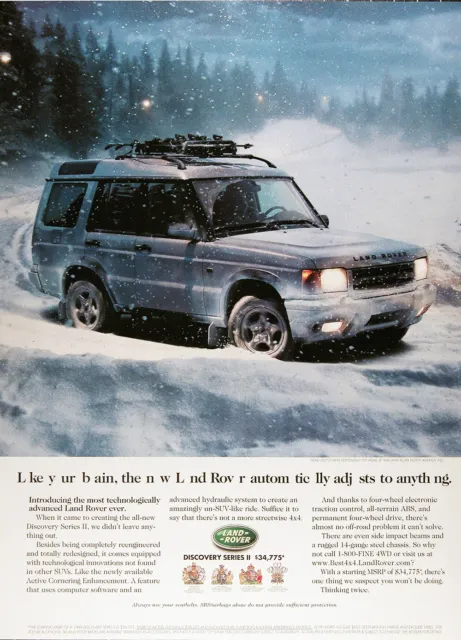 1999 LAND ROVER DISCOVERY Lot (2) Ads & 4 pg Road Test W/specs ~ FREE SHIPPING!