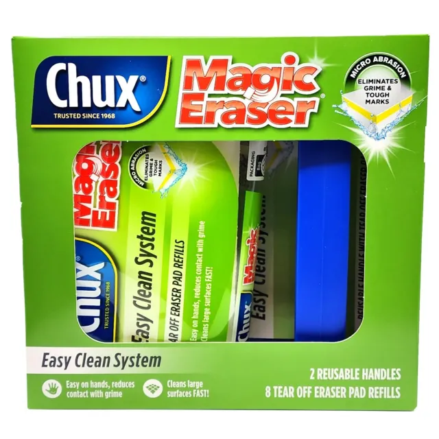 Chux Magic Eraser Kit Easy Sponge Kitchen Cleaner (10 Pads 2+8Refills)