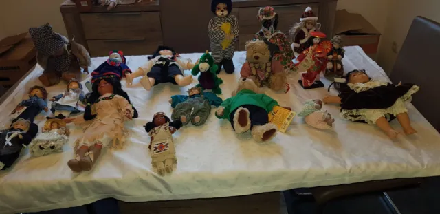 20 Alte  Puppen Bären Sammler  Trachten Puppen Sammlung Konvolut Antik