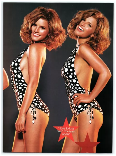 sideboob JESSICA SIMPSON SEXY Swimsuit Pinup Sideboob Redhead Hot magazine CLIPPING  photo £9.02 - PicClick UK