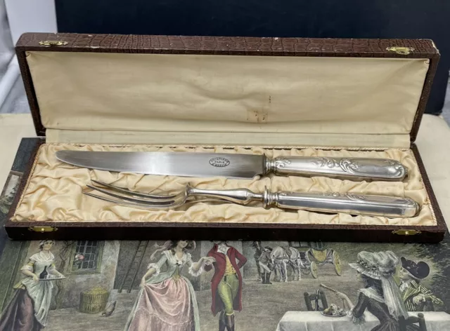 Ercuis Cutlery IN Gigot IN Cut Metal Silver Regrowth Flowers Boxset 2